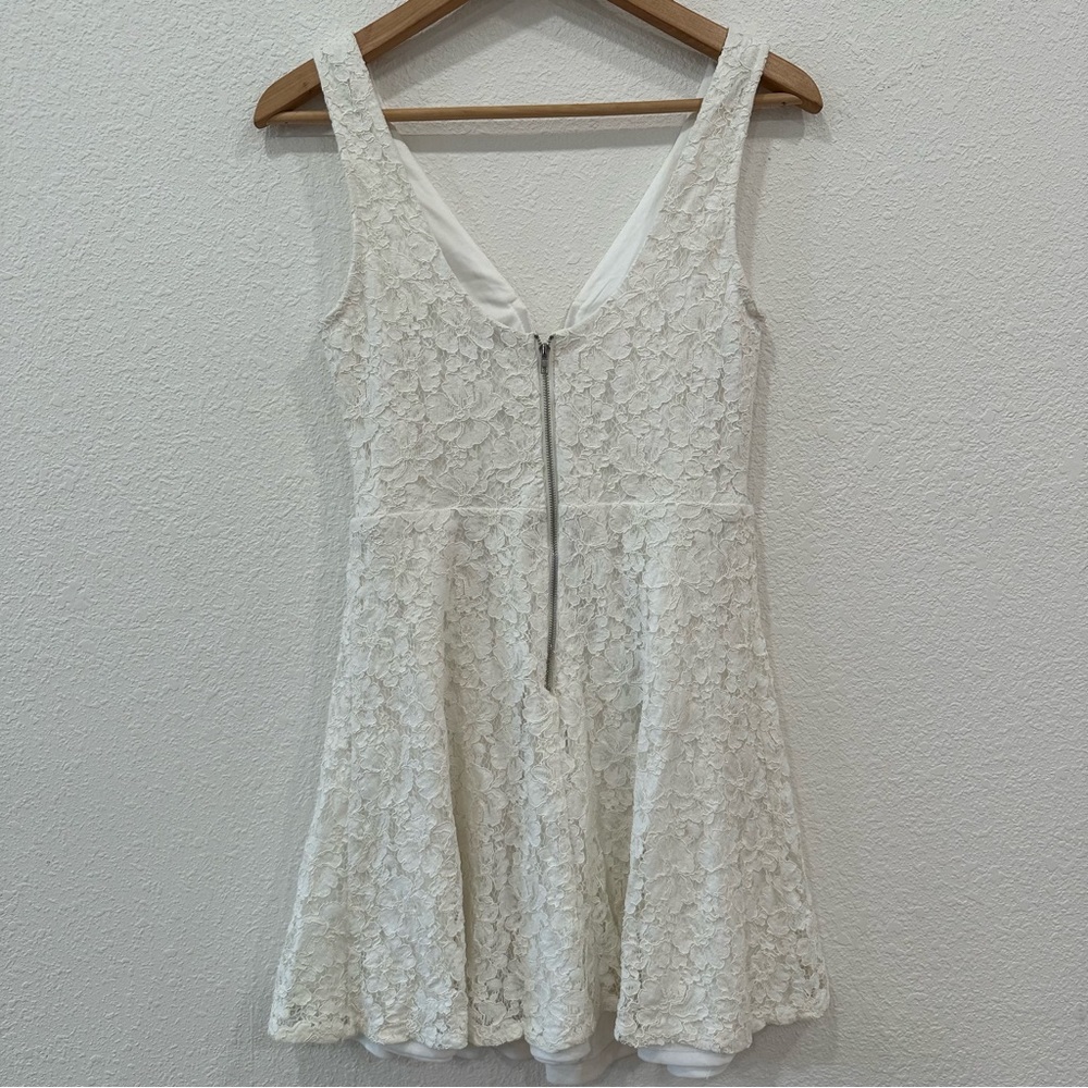 Lulus All My Heart white lace skater dress SzM - Picture 5 of 6